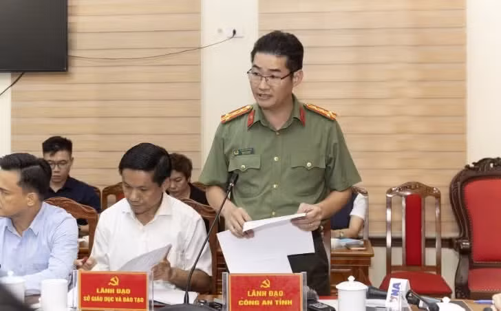 Đại tá Trần Anh Tuấn, Trưởng phòng Tham mưu, Công an tỉnh Tuyên Quang thông tin kết quả bước đầu điều tra