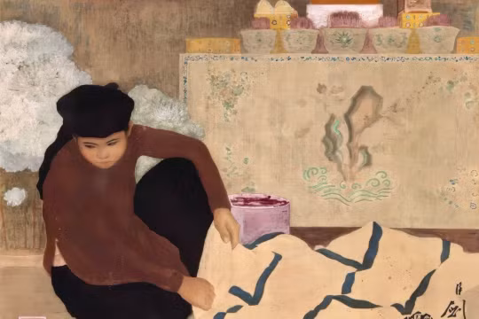 Bức “Lễ phục linh thiêng” của danh họa Nam Sơn đạt mức triệu đô 