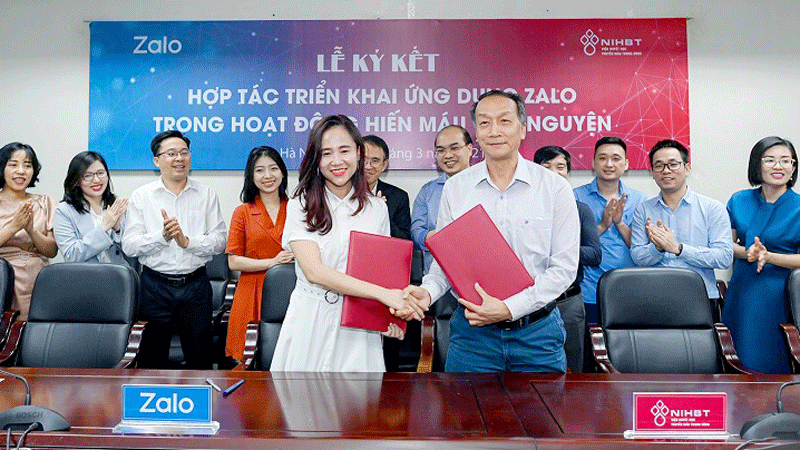 Lễ ký kết giữa Viện Huyết học – Truyền máu Trung ương và Zalo