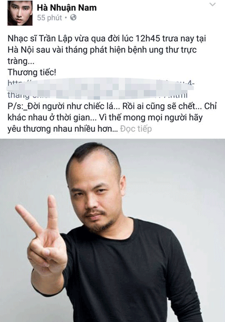 Cộng đồng mạng xót xa chia buồn trước sự ra đi của Trần Lập ảnh 7