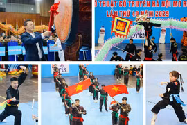 Tưng bừng khai mạc Giải võ thuật cổ truyền Hà Nội mở rộng 2025