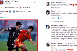 Cổ động viên châu Á thán phục, chúc mừng U23 Việt Nam