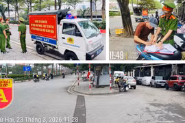 Xử nghiêm hộ kinh doanh chiếm vỉa hè, xả thải hóa chất trước lối vào Vườn thú Hà Nội