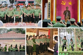 Lực lượng Tham mưu CATP Hà Nội dâng hương, báo công tại Khu di tích lịch sử Công an nhân dân