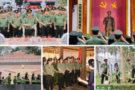 Lực lượng Tham mưu CATP Hà Nội dâng hương, báo công tại Khu di tích lịch sử Công an nhân dân