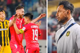 HLV Noh Rahman (ảnh phải) bị CLB Tampines Rovers sa thải sau 2 trận thua đậm trước CLB Công an Hà Nội tại cúp C1 Đông Nam Á và C2 châu Á