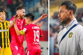 HLV Noh Rahman (ảnh phải) bị CLB Tampines Rovers sa thải sau 2 trận thua đậm trước CLB Công an Hà Nội tại cúp C1 Đông Nam Á và C2 châu Á