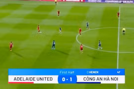Video Công an Hà Nội FC mở tỉ số trước Adelaide United