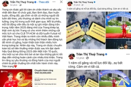 Thùy Trang chủ động khép lại ồn ào Quả bóng vàng