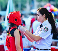 Quyết liệt màn đấu đối kháng giải vô địch trẻ võ cổ truyền quốc gia 2025