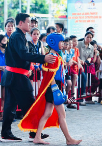 Quyết liệt màn đấu đối kháng giải vô địch trẻ võ cổ truyền quốc gia 2025