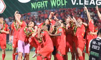 Khoảnh khắc đẹp ngày Công an Hà Nội đăng quang V-League