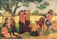 Thiếu nữ đẹp mơ màng trong tranh Ngô Minh Cầu