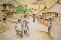 Thiếu nữ đẹp mơ màng trong tranh Ngô Minh Cầu