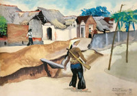 Thiếu nữ đẹp mơ màng trong tranh Ngô Minh Cầu