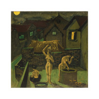 Thiếu nữ đẹp mơ màng trong tranh Ngô Minh Cầu