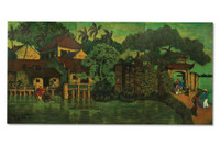 Thiếu nữ đẹp mơ màng trong tranh Ngô Minh Cầu