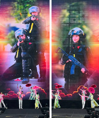 Nét duyên dáng và dịu dàng của nữ chiến sỹ Công an nhân dân trong tà áo dài truyền thống