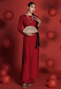 Ngọc Quyên diện áo dài đón Tết Quý Mão trên đất Mỹ