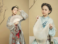 NTK Vũ Việt Hà dùng tơ sen may áo dài làm quà tặng Hà Nội nhân dịp tròn 1010 năm tuổi