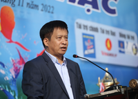 Toàn cảnh lễ khai mạc giải bóng đá học sinh THPT Hà Nội 2022