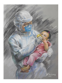 Tình người Sài Gòn trong đại dịch qua những nét vẽ 