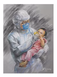 Tình người Sài Gòn trong đại dịch qua những nét vẽ 