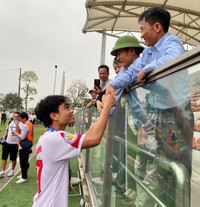 Cầu thủ Viettel phấn khích ăn mừng chức vô địch U17 quốc gia