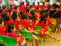 Muôn vàn cảm xúc của trẻ nhỏ trong ngày khai giảng năm học mới