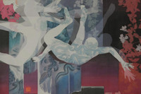 Những cô nàng trút xiêm y trên nền lụa mỏng manh