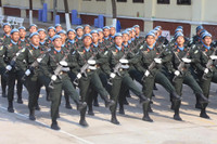 Lễ kỷ niệm 50 năm Ngày giải phóng miền Nam, thống nhất đất nước (30-4-1975/30-4-2025): Lực lượng Công an nhân dân luyện tập để chuẩn bị diễu binh