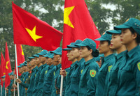 Ấn tượng hình ảnh dân quân tự vệ Thủ đô