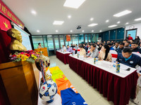 Toàn cảnh bốc thăm, chia bảng giải bóng đá học sinh THPT Hà Nội 2024