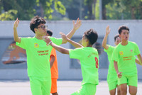 Hình ảnh loạt trận khai màn giải bóng đá học sinh THPT Hà Nội 2025