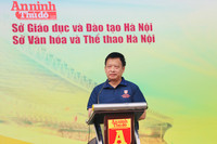 Toàn cảnh khai mạc Giải bóng đá học sinh THPT Hà Nội - An ninh Thủ đô 2025