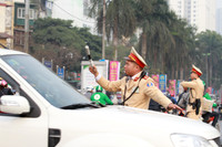 Cảnh sát giao thông Thủ đô tăng cường đảm bảo trật tự an toàn giao thông