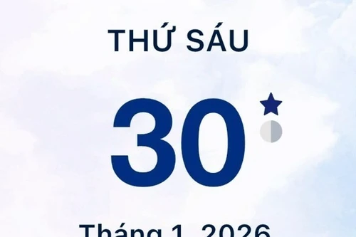 Xem lịch âm - Lịch vạn sự hôm nay ngày 30 tháng 1 năm 2026 tốt hay xấu?