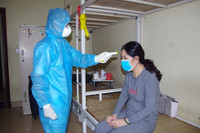 Ban CHQS huyện Thạch Thất: Tiếp nhận, phục vụ công dân cách ly, theo dõi sức khỏe