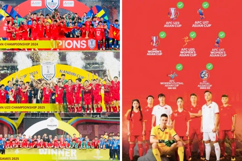 Cú 'ăn 3', 'ăn 7' lịch sử và năm 2025 bội thu của bóng đá Việt Nam