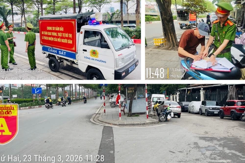 Xử nghiêm hộ kinh doanh chiếm vỉa hè, xả thải hóa chất trước lối vào Vườn thú Hà Nội