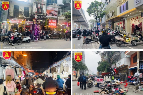 Gia tăng vi phạm trật tự đô thị trên nhiều 'phố thời trang' ở Hà Nội những ngày cận Tết