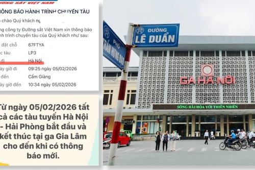 Hành khách nháo nhào chuyển ga khi tàu Hà Nội - Hải Phòng báo đổi lịch trình phút chót