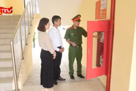 Đội Chữa cháy và CNCH khu vực số 26 tăng cường kiểm tra an toàn PCCC trường học đầu năm học mới