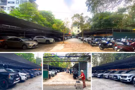 Di tích đình Khương Hạ bị "bủa vây" bởi bãi xe