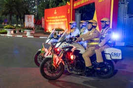 Cảnh sát giao thông Thủ đô nỗ lực, quyết tâm hoàn thành nhiệm vụ đặc biệt phục vụ Đại hội XIV của Đảng