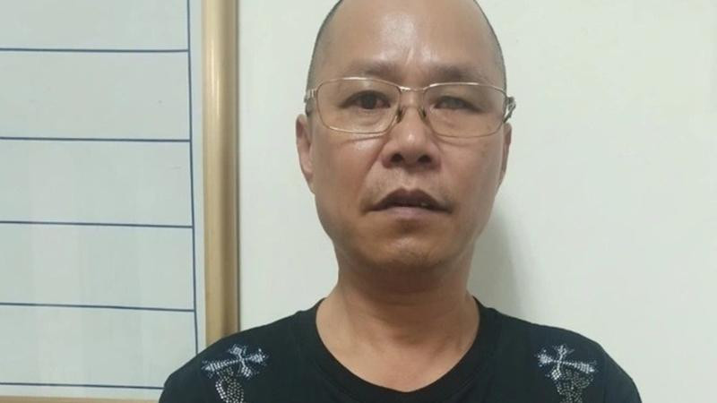 Nguyễn Văn Giang tại cơ quan công an (Ảnh: Công an Bắc Giang)