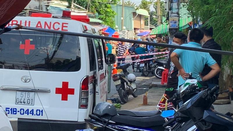 Hiện trường vụ án mạng ở TP Thủ Đức (Ảnh: Lê Trai)