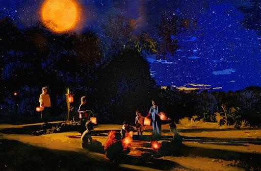 Ở thập niên 80, 90 của thế kỷ trước, ánh điện không rực rỡ, nhưng ánh đèn lồng vẫn ngập tràn lung linh trong lòng đám trẻ