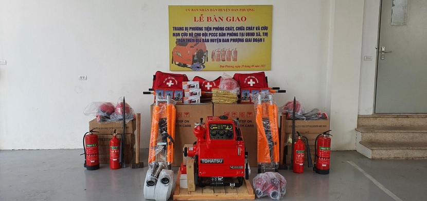 Trang thiết bị này giúp cho đội PCCC cơ sở có khả năng xử lý các sự cố cháy, nổ ngay từ ban đầu tại khu vực đông dân cư trong các ngõ nhỏ, sâu, hẹp đặc trưng của huyện.