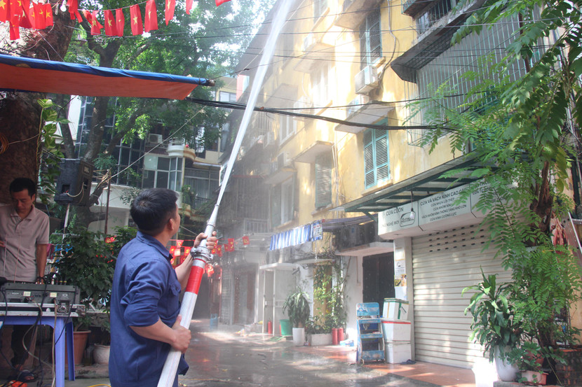 Buổi diễn tập đã được chuẩn bị kỹ lưỡng và thực hiện tuyệt đối nghiêm túc